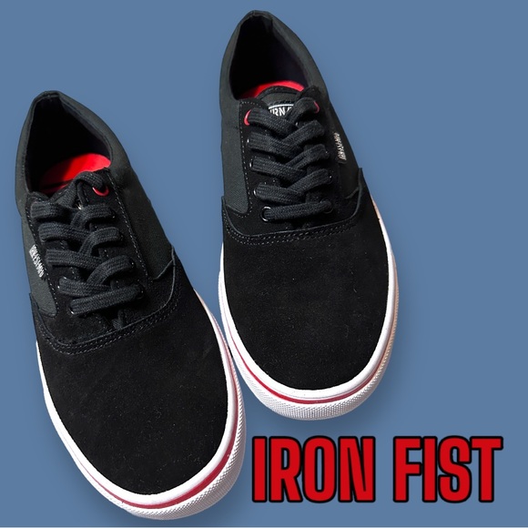 ๐HP!๐ NWOT (No Box) Iron Fist Black and Red Canvas Sneakers. Size 7.5 Menโs ๐ - Picture 2 of 8